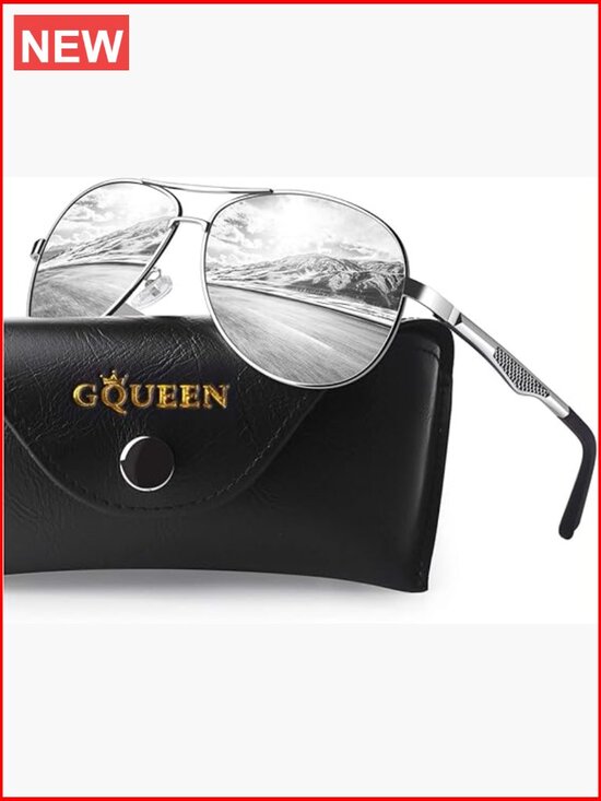 Classic Military Style Pilot Polarized Sunglasses Spring Hinge main image 4